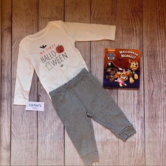 My First Halloween Pumpkin Pant Set and Book - Picture 13 of 13